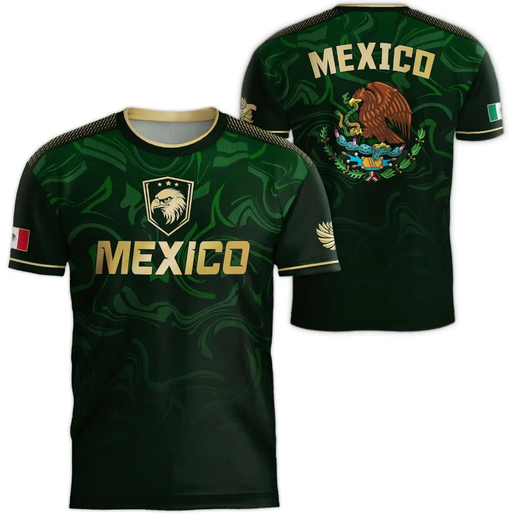 Women'S Fashion Q - 2026 Mexico National Flag Print T