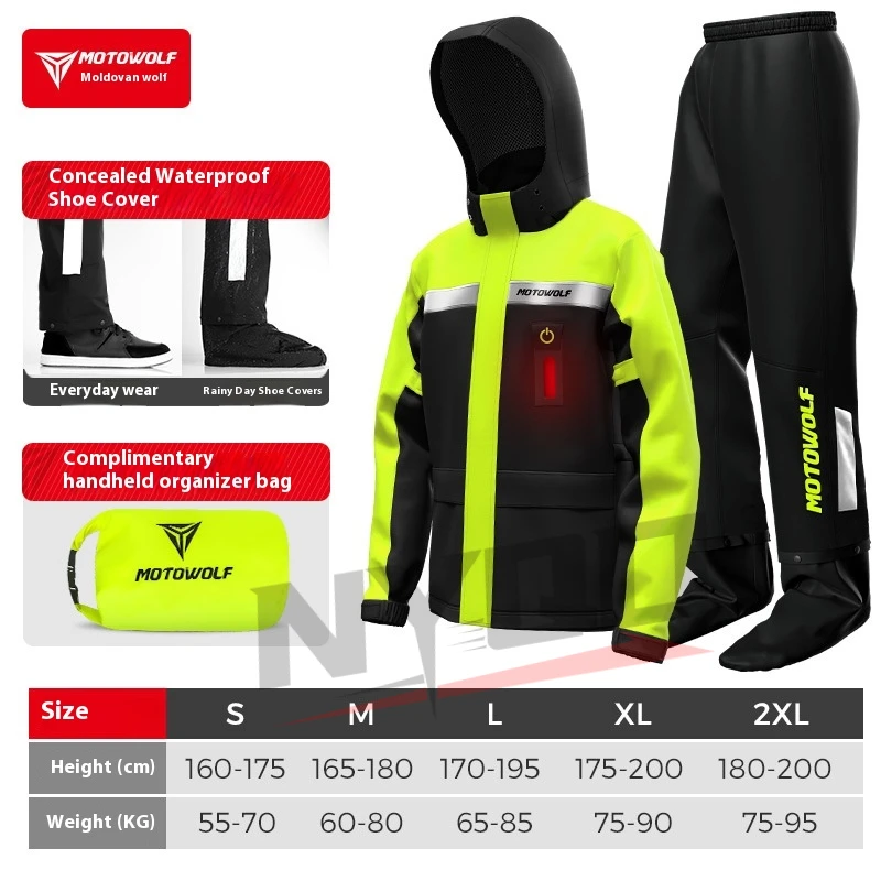 Women'S Fashion Rain Jacket - Motowolf Motorcycle Rain Coat Waterproof Motorcyclist