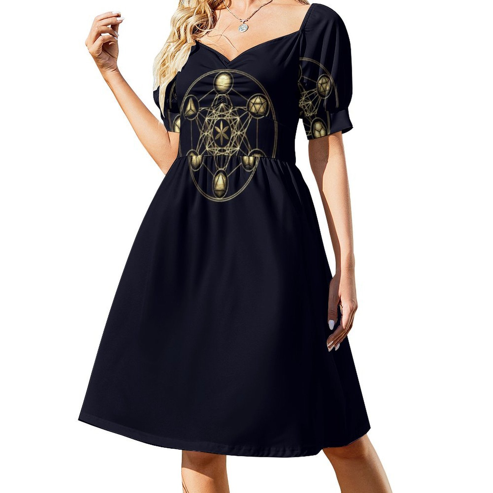 Platonic Solids Metatrons Cube - Women Fashion Gown recensione e prezzo