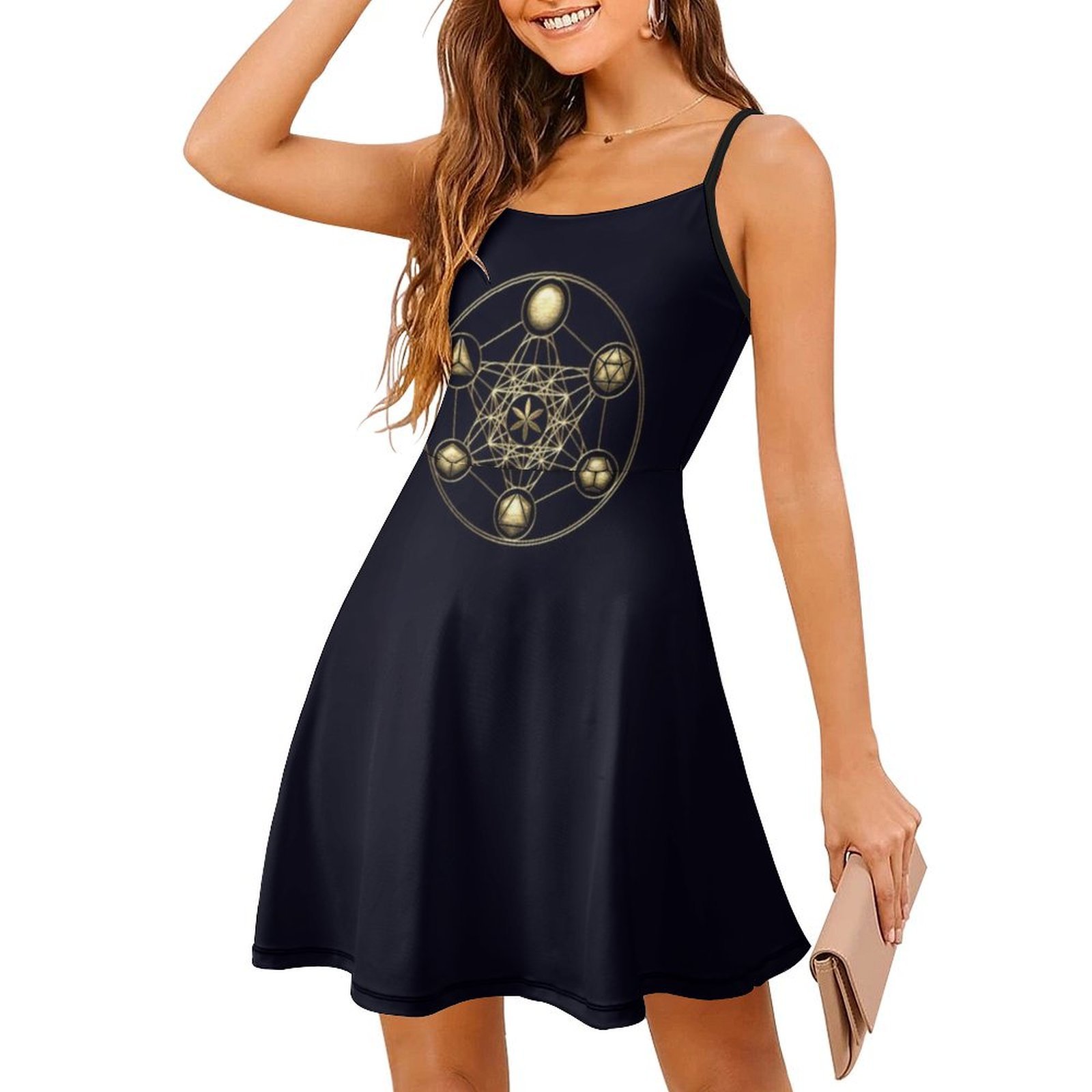 Platonic Solids Metatrons Cube - Women Fashion Gown recensione e prezzo