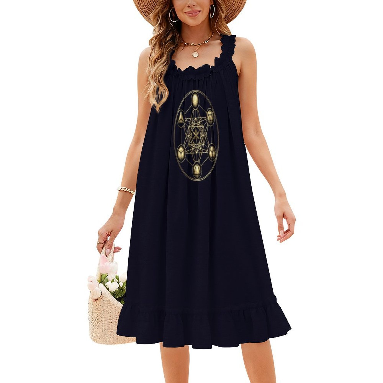 Platonic Solids Metatrons Cube - Women Fashion Gown recensione e prezzo