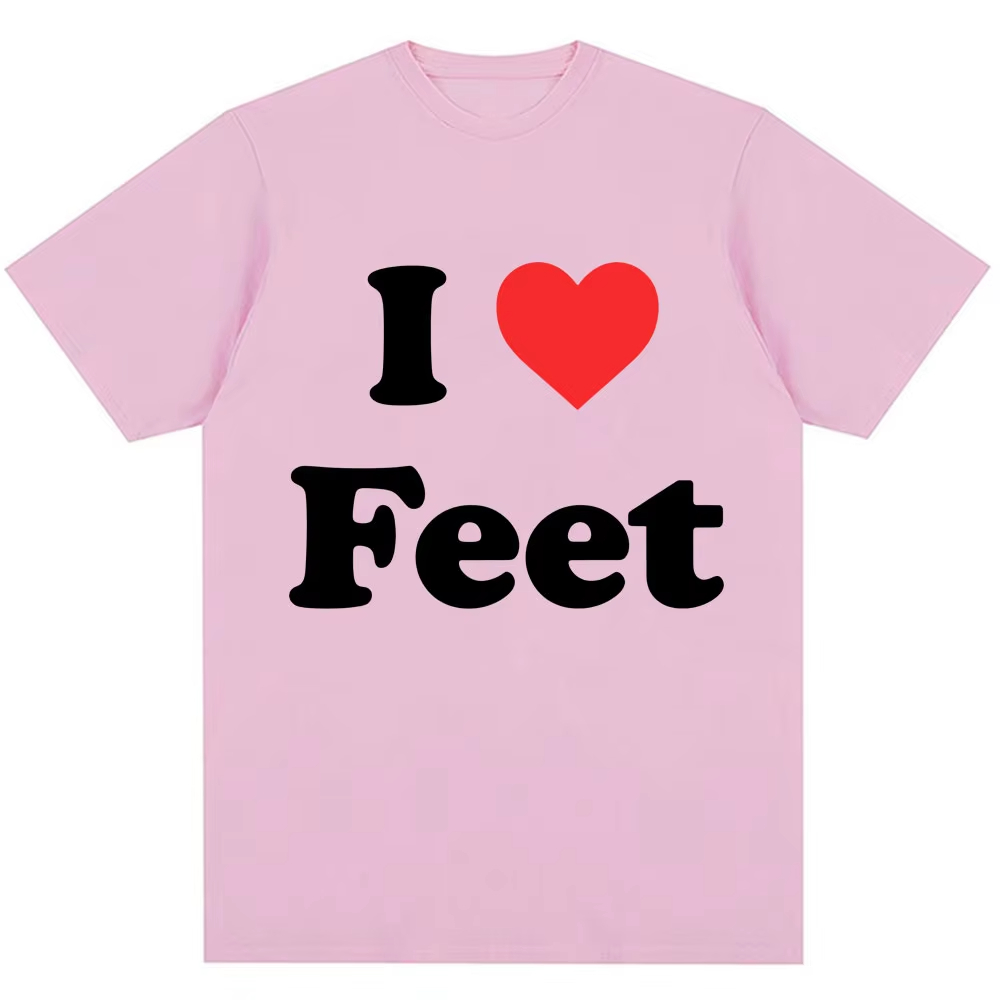 Funny I Love Feet Graphic Prin - Women Fashion Quotes recensione e prezzo