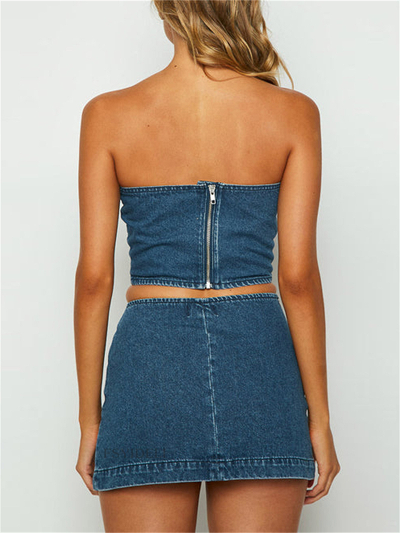 Sexy Denim 2 Piece Sets Women  - Women Fashion Jeans Top recensione e prezzo