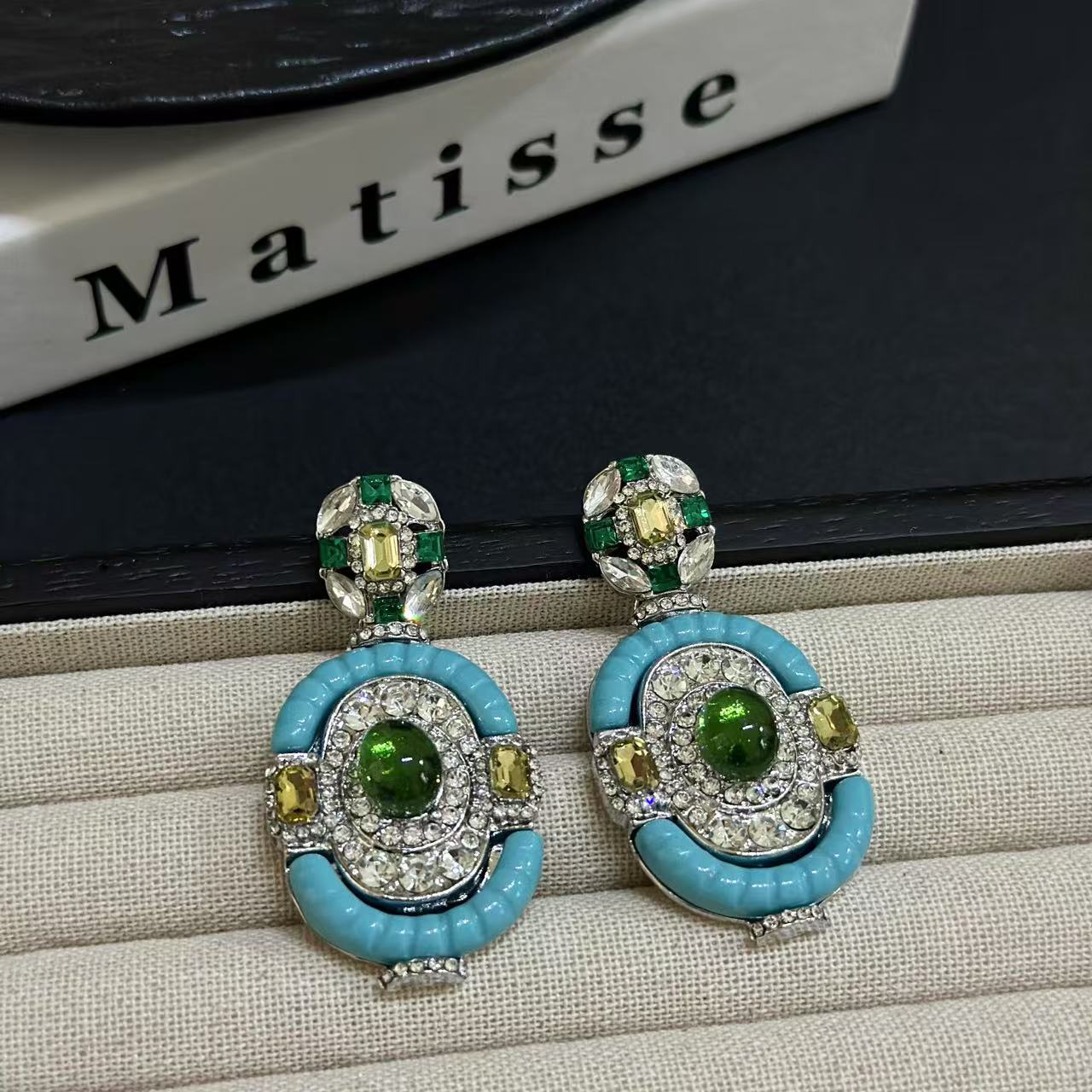 Vintage Turquoise Emerald Silv - Women'S Fashion Victorian Era recensione e prezzo