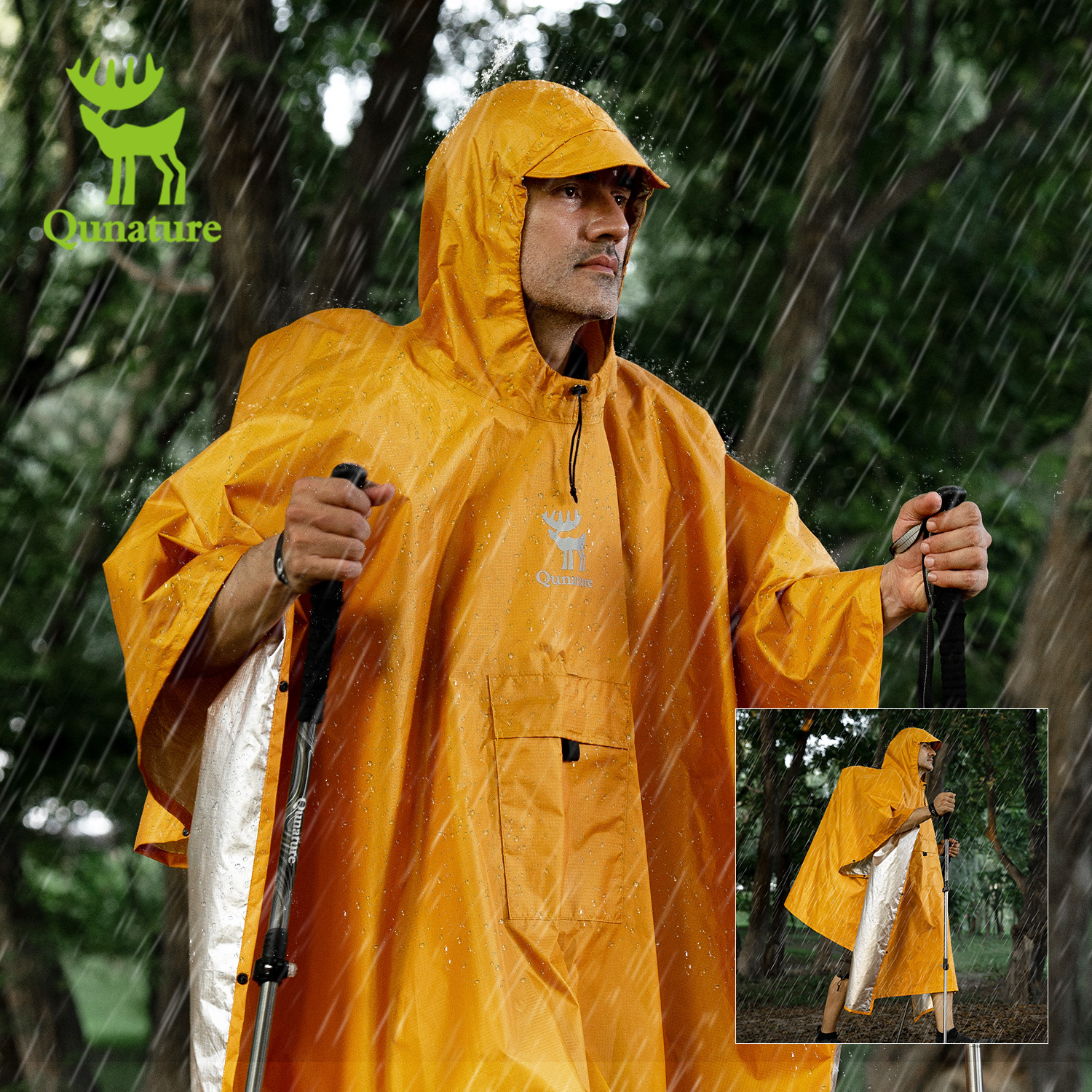 Qunature Raincoat 100% Waterpr - Women'S Fashion Rain Jacket recensione e prezzo