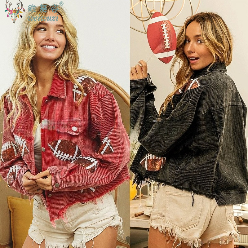 Women Sequin Jackets Y2k Loose - Women'S Fashion Rugby Top recensione e prezzo