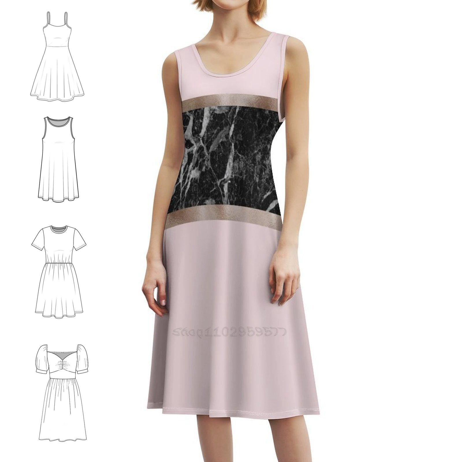 Strawberries And Cream-Black M - Women Fashion Gown recensione e prezzo