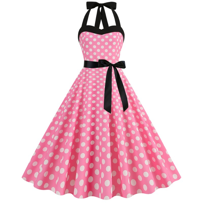 Elegant Women Polka Dot Dress  - Women'S Fashion Of The 60S recensione e prezzo