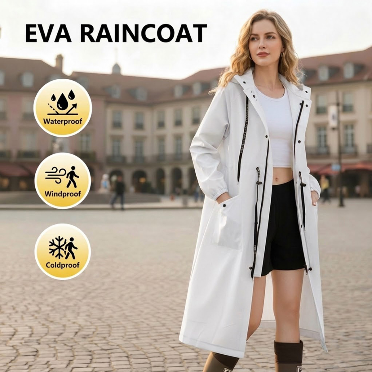 Women Long Waterproof Rain Jac - Women'S Fashion Rain Jacket recensione e prezzo