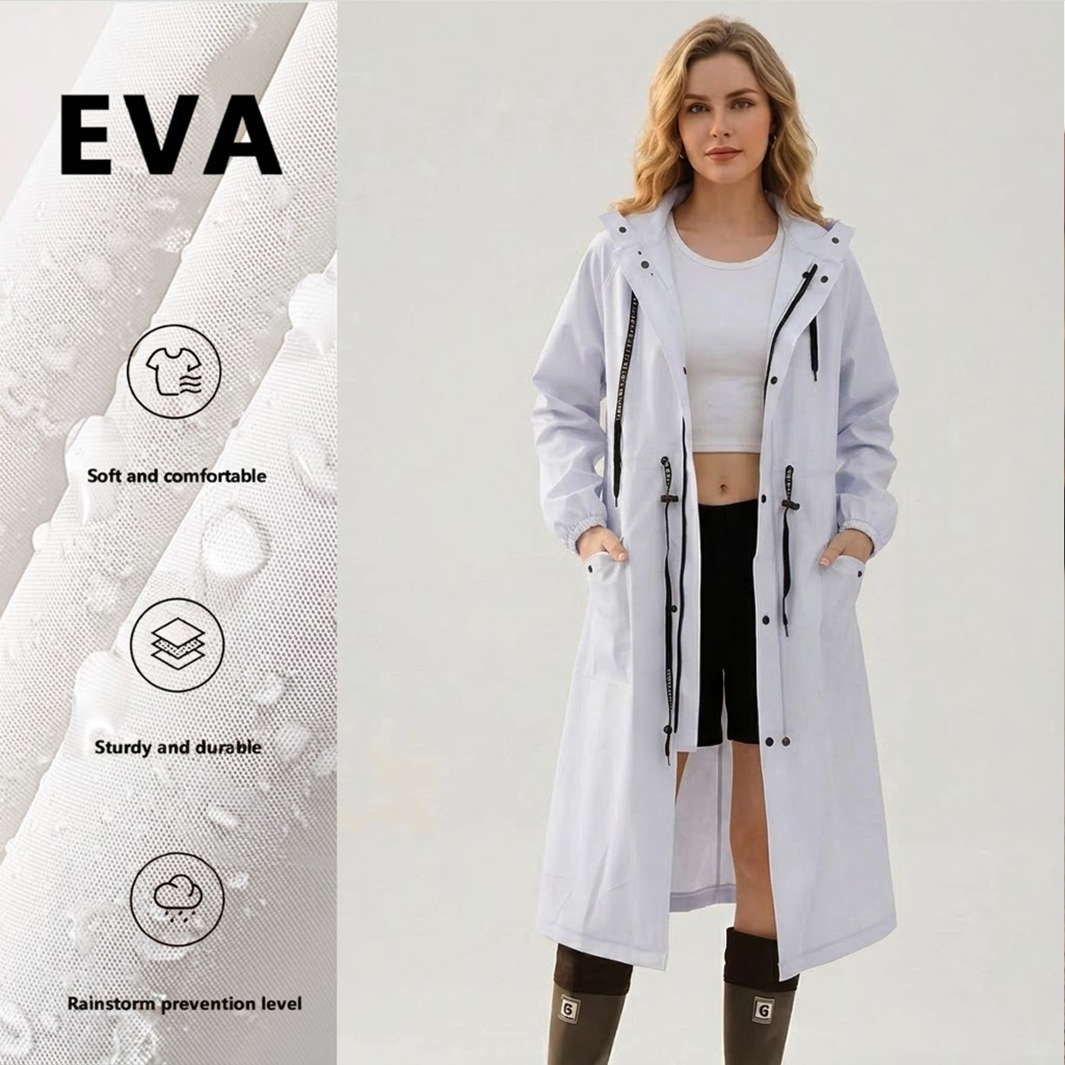 Women Long Waterproof Rain Jac - Women'S Fashion Rain Jacket recensione e prezzo