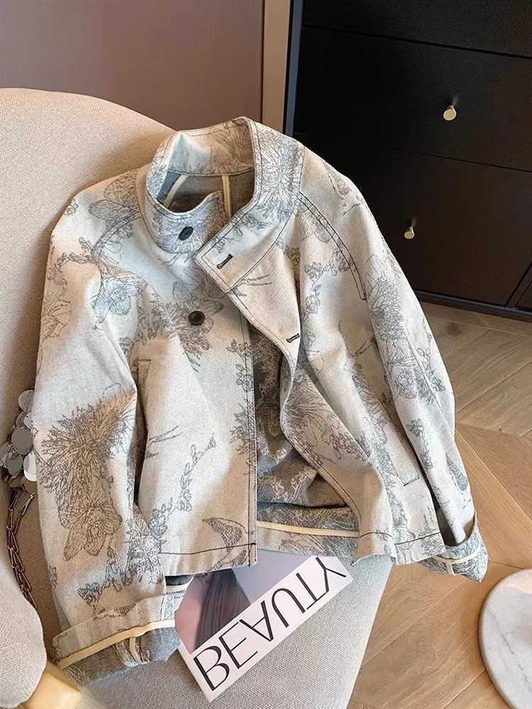 Women Light Grey Print Denim J - Women Fashion Jeans Top recensione e prezzo