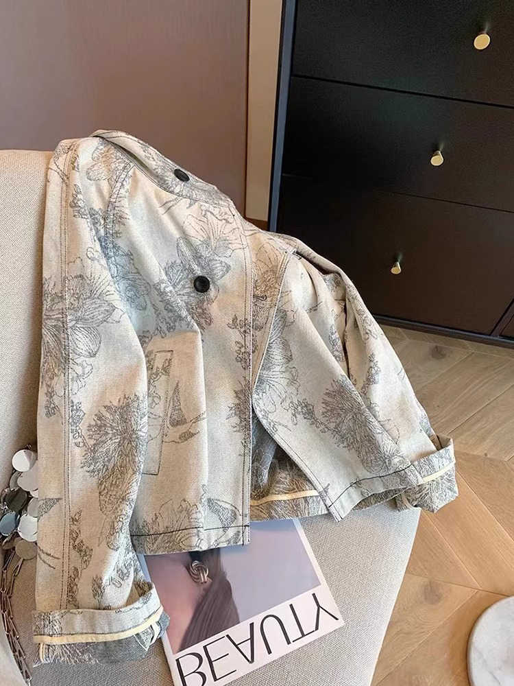 Women Light Grey Print Denim J - Women Fashion Jeans Top recensione e prezzo