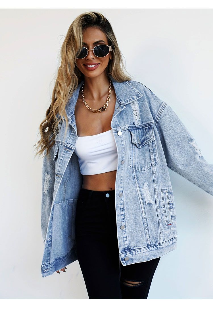 Jeans Jackets for Woman Jacket - Women Fashion Jeans Top recensione e prezzo