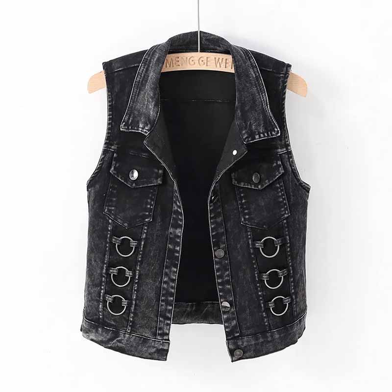 Fashion Denim Vest Female Spri - Women Fashion Jeans Top recensione e prezzo