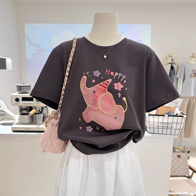 Cute Cartoon Pink Elephant Pri - Women Fashion Quotes recensione e prezzo