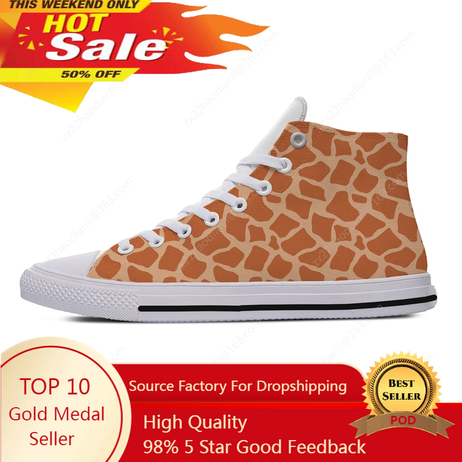 Giraffe Animal High Top Sneake - Women'S Fashion Running Shoes recensione e prezzo