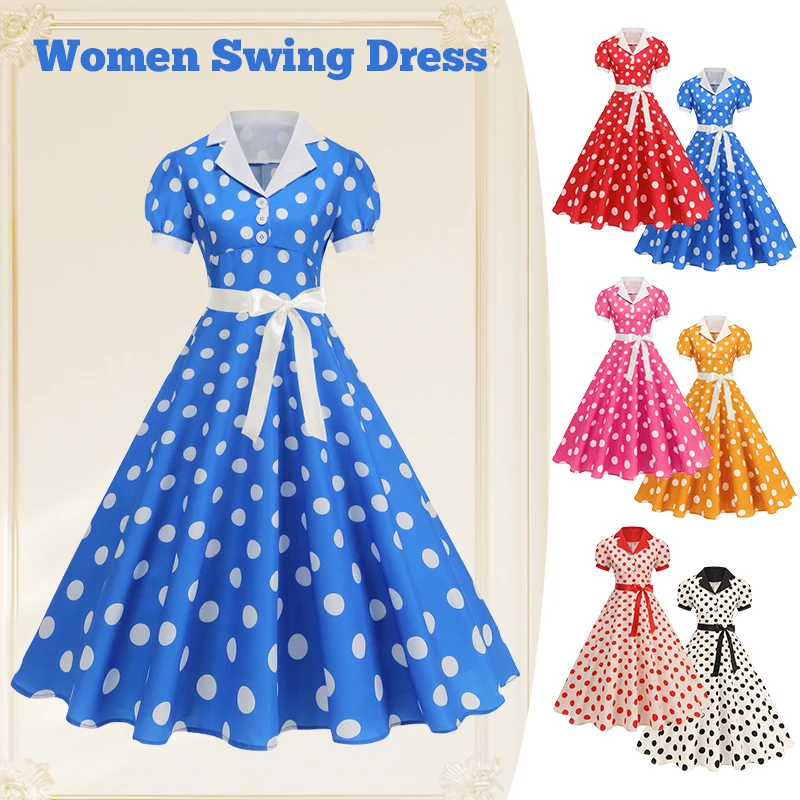 Vintage Polka Dot Summer Dress - Women'S Fashion Of The 60S recensione e prezzo