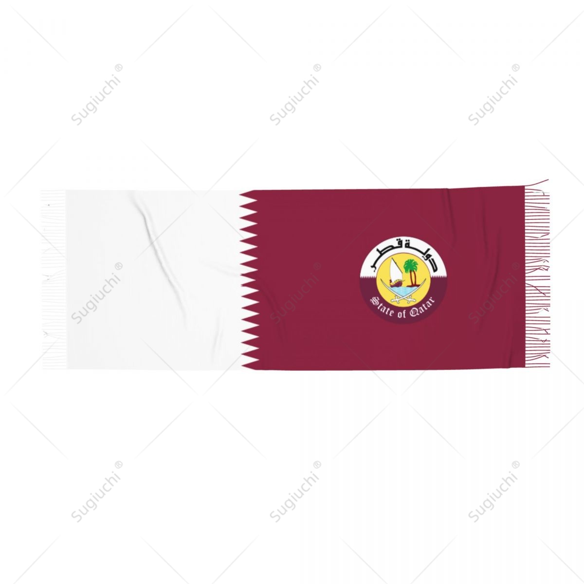 Qatar Emblem Flag Scarf Pashmi - Women Fashion Qatar recensione e prezzo