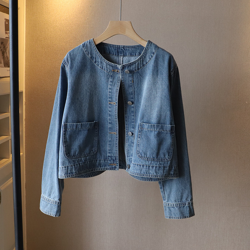Fashion O-neck Denim Jacket Wo - Women Fashion Jeans Top recensione e prezzo