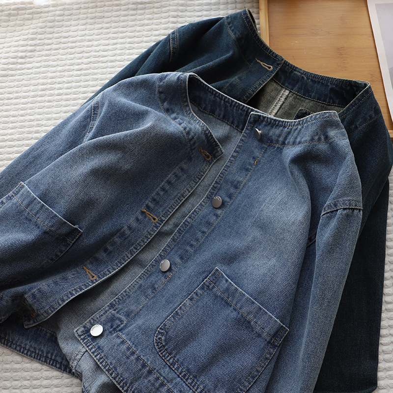 Fashion O-neck Denim Jacket Wo - Women Fashion Jeans Top recensione e prezzo