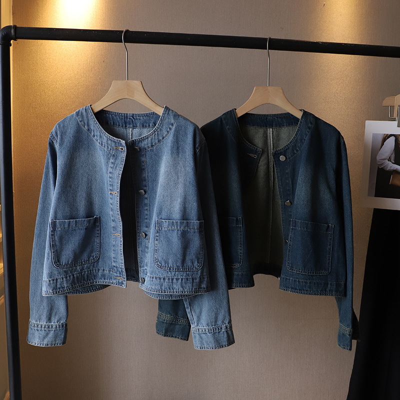 Fashion O-neck Denim Jacket Wo - Women Fashion Jeans Top recensione e prezzo