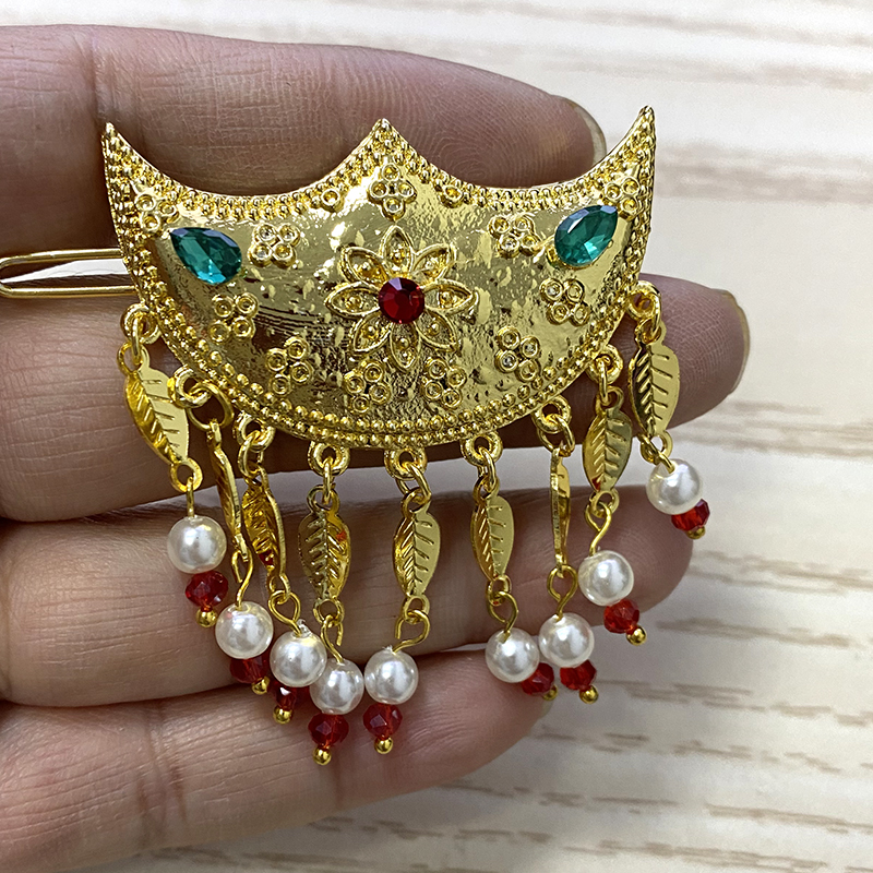 Ethiopian hair clip, emerald,  - Women Fashion Qatar recensione e prezzo