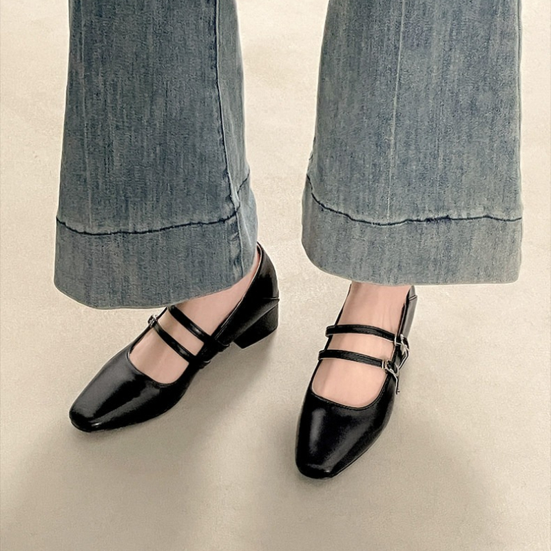 Square Toe Low Heel Women Silv - Women'S Fashion Walking Shoes recensione e prezzo