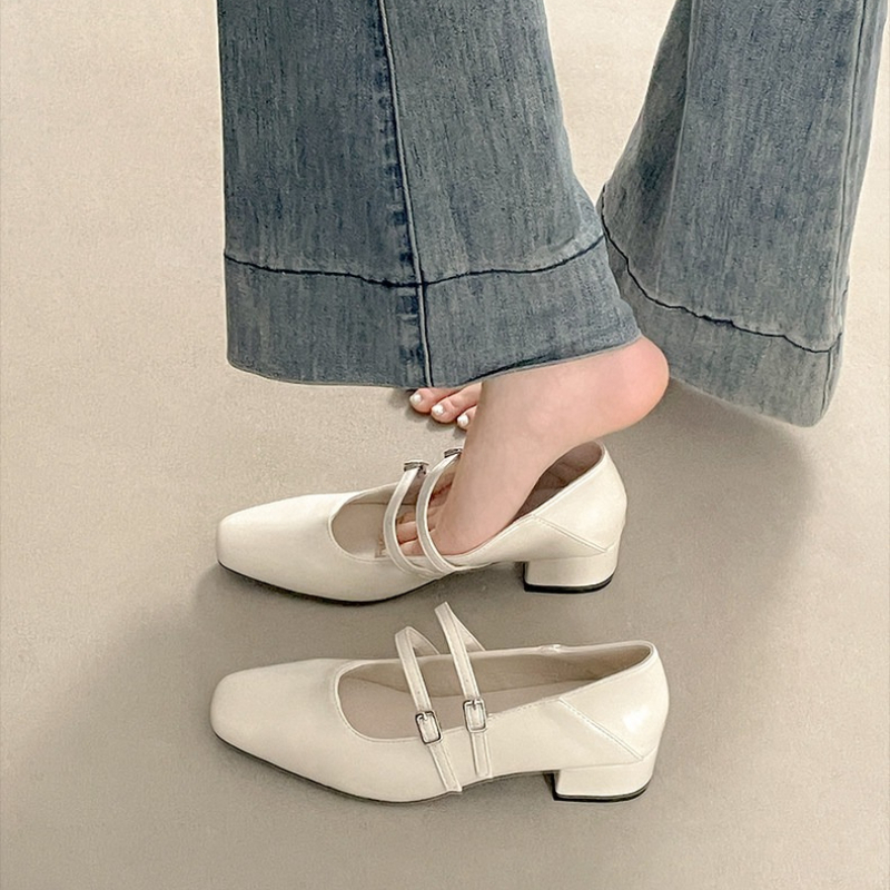 Square Toe Low Heel Women Silv - Women'S Fashion Walking Shoes recensione e prezzo