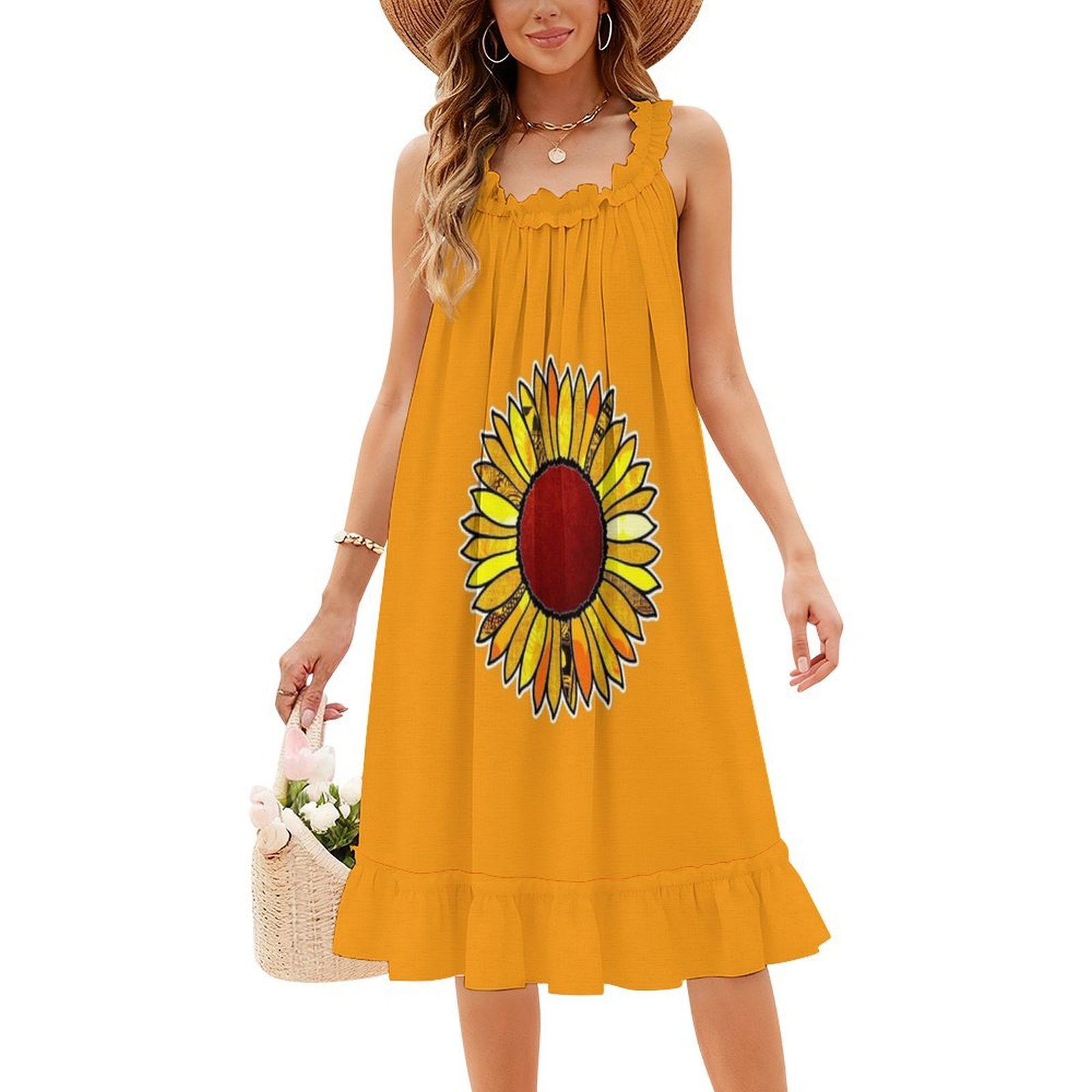 Retro Sunflower Boho Chic Dres - Women Fashion Gown recensione e prezzo