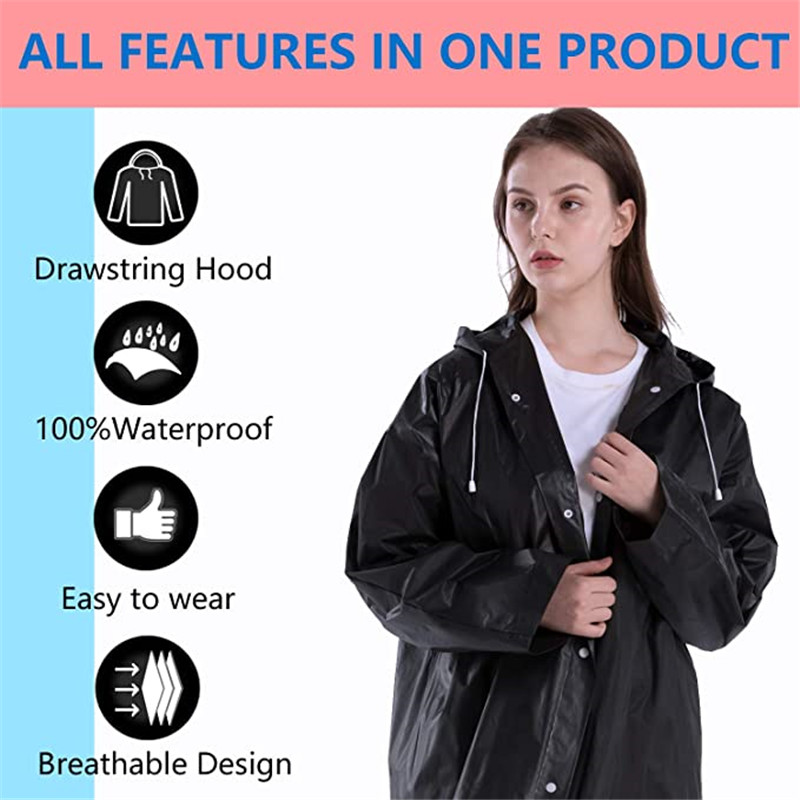 Eva Unisex Raincoat Rainproof  - Women'S Fashion Rain Jacket recensione e prezzo