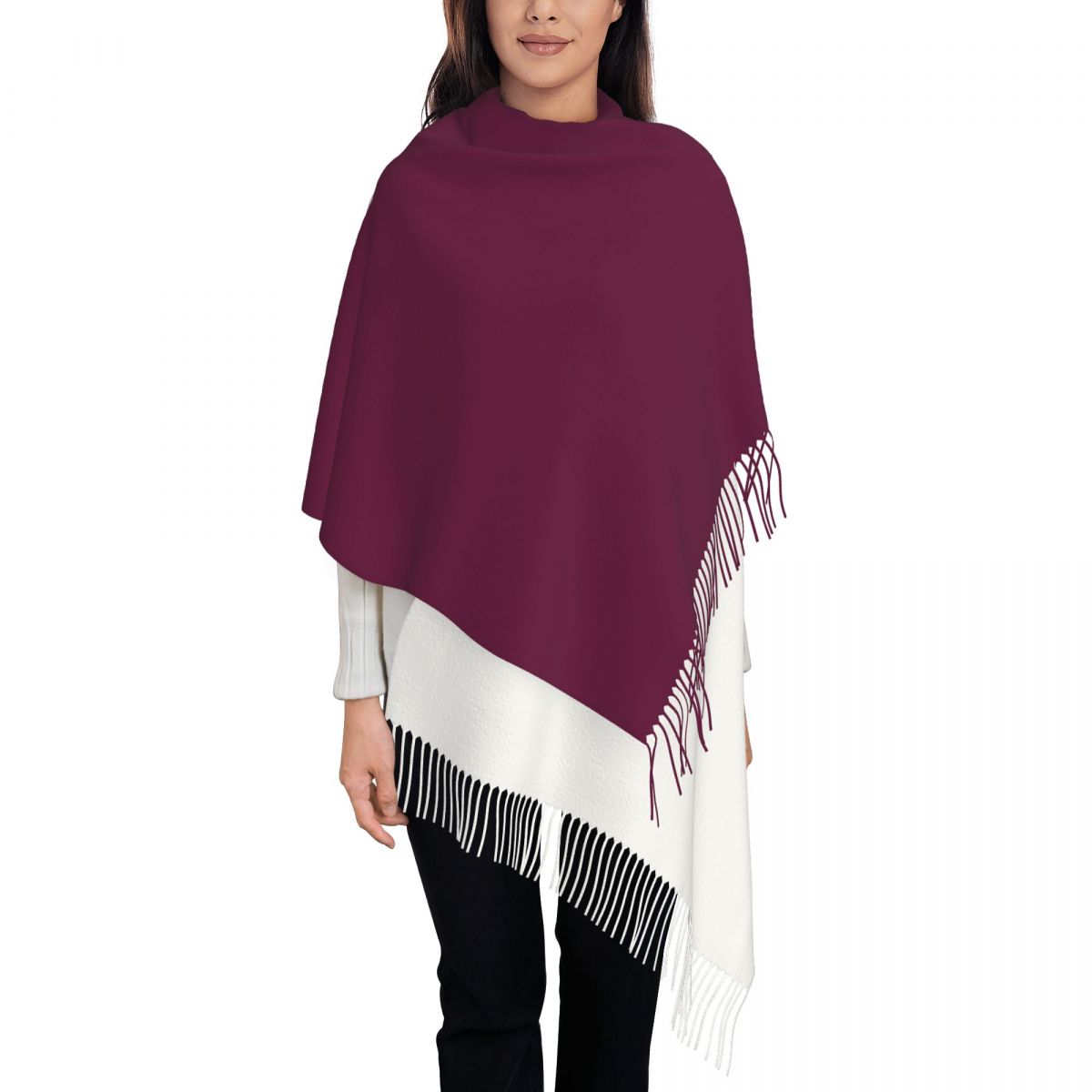 Qatar Flag Women's Tassel Shaw - Women Fashion Qatar recensione e prezzo