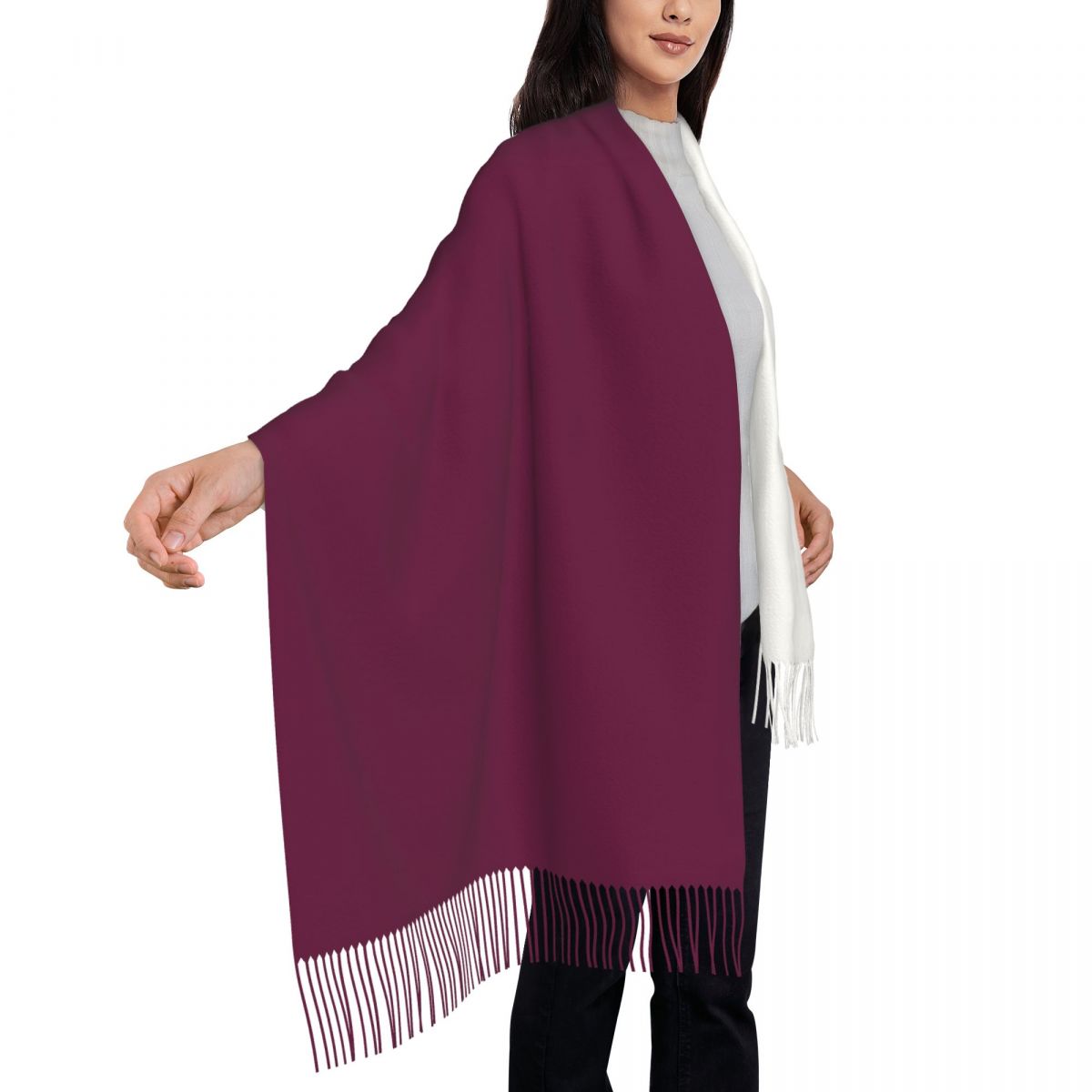 Qatar Flag Women's Tassel Shaw - Women Fashion Qatar recensione e prezzo