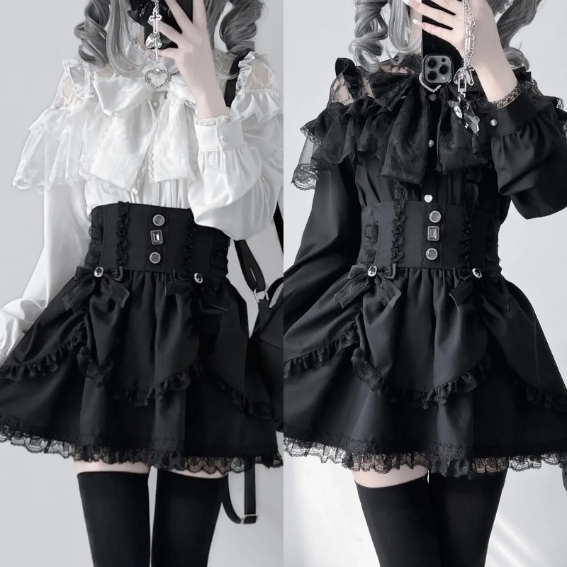 Women Lace Blouse With Bow Emb - Women Fashion Japan recensione e prezzo